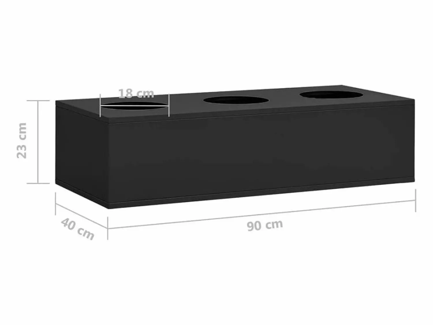 Sale Armario de oficina con macetero acero antracita 90x40x125 cm Cajonera De Escritorio
