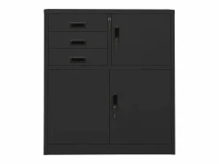 Discount vidaxl Armario de oficina de acero 90x40x102 cm Gris antracita