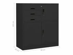 Discount vidaxl Armario de oficina de acero 90x40x102 cm Gris antracita