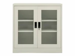 New vidaxl Armario de oficina de acero claro 90x40x90cm Gris