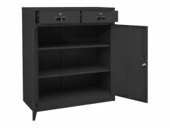 vidaxl Armario de oficina de acero 90x40x102 cm
