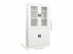 Best Armario de oficina de acero 90x40x180 cm Armario Oficina