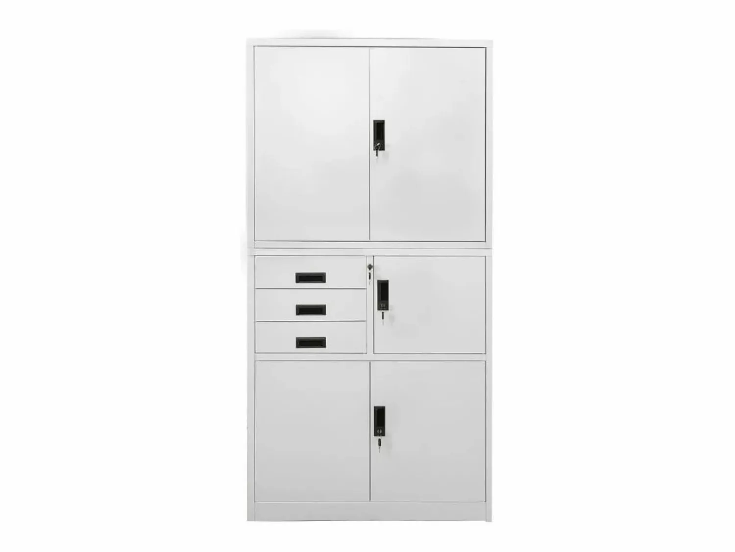 vidaxl Armario de oficina de acero claro 90x40x180 cm