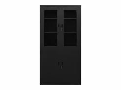 Best vidaxl Armario de oficina de acero 90x40x180 cm Negro