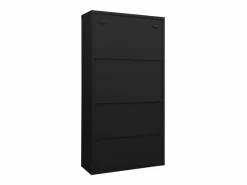 Best vidaxl Armario de oficina de acero 90x40x180 cm Negro