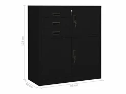 Online Armario de oficina de acero 90x40x102 cm Cajonera De Escritorio