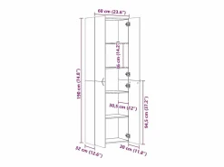 Clearance Armario de oficina de madera contrachapada 60x32x190 cm Armario Oficina
