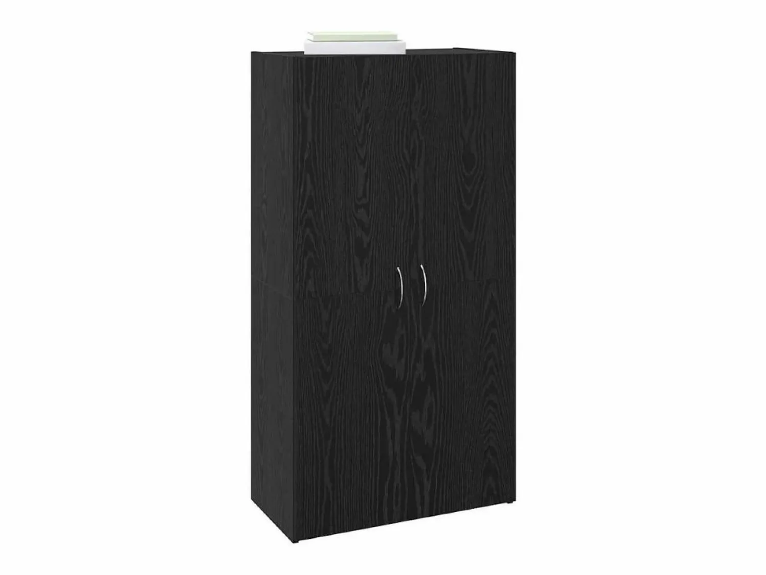 Armario de oficina de roble negro de 60 x 32 x 115 cm de madera de ingeniería