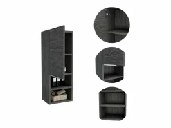 Clearance TuHome Armario de Pared baño Mila, con estantes , 81.71 cm X 29.97 cm X 25.50 cm , / plata Gris