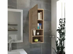 TuHome Armario de Pared baño Mila, con estantes , 81.71 cm X 29.99 cm X 25.50 cm , Beige