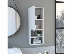 TuHome Armario de Pared baño Mila, con estantes 30CM L X 25.5CM P X 81CM A