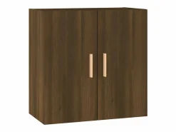 Hot Armario de pared madera contrachapada marrón roble 60x30x60 cm Mueble De Pared Para Baño