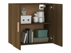Hot Armario de pared madera contrachapada marrón roble 60x30x60 cm Mueble De Pared Para Baño