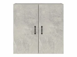 Outlet Armario de pared madera contrachapada hormigón 60x31x60 cm ES921582 Mueble De Pared Para Baño