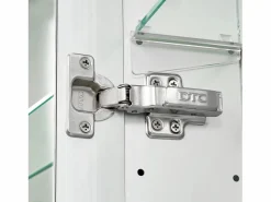 Online Armario de Pared para Baño SucceBuy Armario de Tocador con Espejo HD y LED de 3 Colores con Intensidad Variable, Enchufes y Puertos USB, 60 x 80 cm Blanco