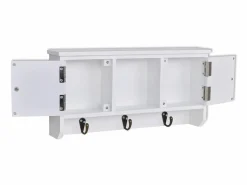 Armario de pared para llaves y joyas con puertas y ganchos ES240177