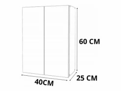 Best Armario de pared roble Sonoma 40x25x60cm - Mueble alto y columna para cuarto de baño Color natural oscuro