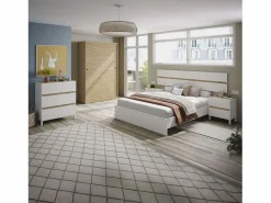 duehome Armario de puertas correderas en roble nodi 120x200 cm Show Roble Nodi Marru00f3n