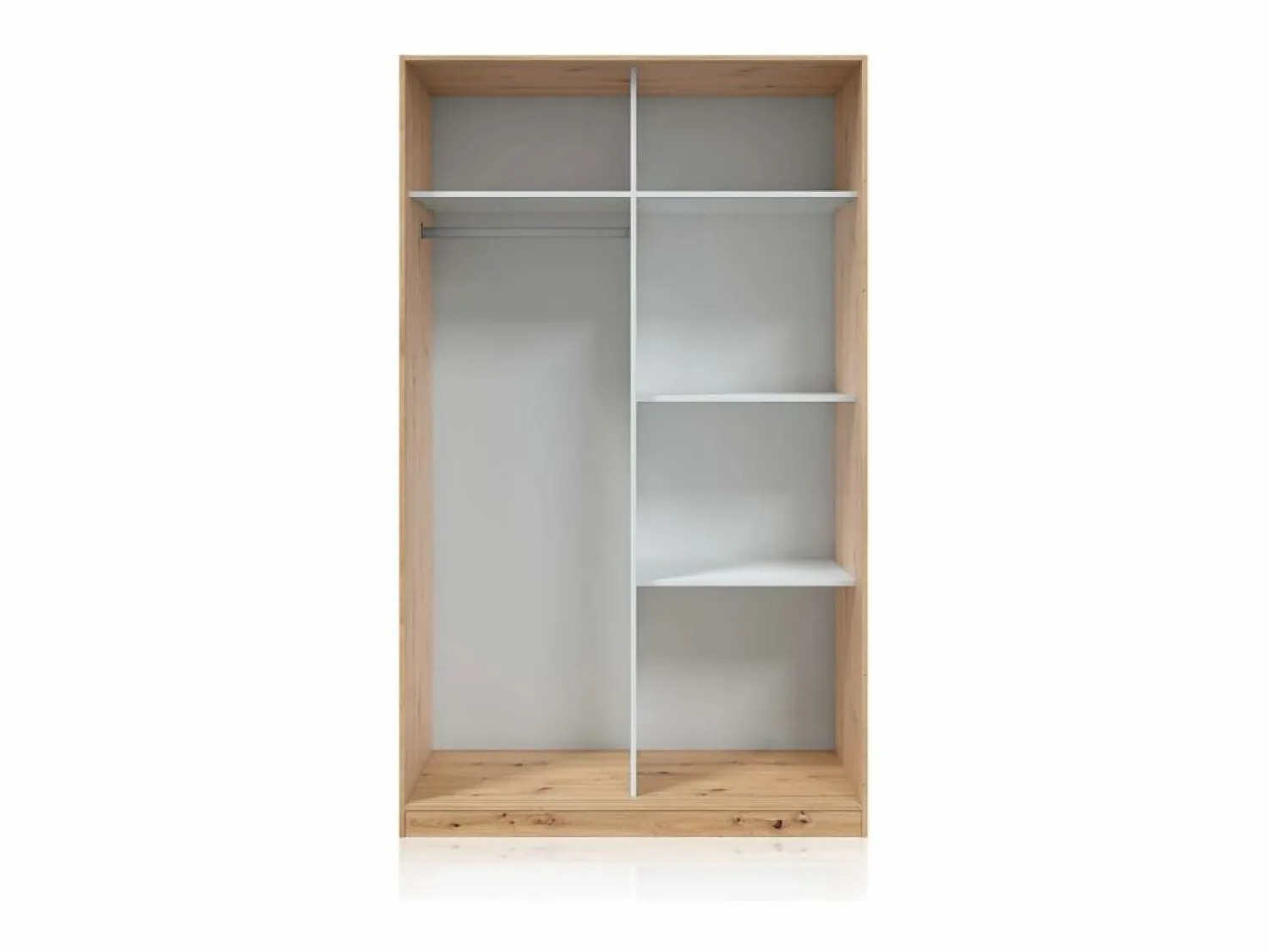 duehome Armario de puertas correderas en roble nodi 120x200 cm Show Roble Nodi Marru00f3n