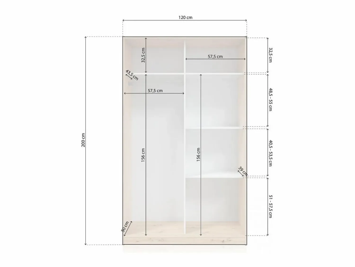 duehome Armario de puertas correderas en roble nodi 120x200 cm Show Roble Nodi Marru00f3n