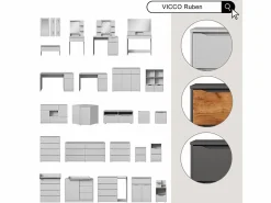 Online Vicco Armario de ropa para niños 120x48x101.9 ruben Blanco