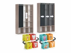Outlet Armario de ropa para niños sonoma 105.8x38x178.1 luigi Muebles Niño
