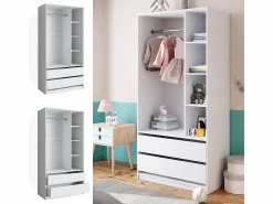 Vicco Armario de ropa para niños 100x50x200 elmo
