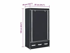 Armario de tela 87x49x159 cm Muebles Niño