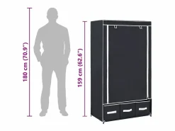 Armario de tela 87x49x159 cm Muebles Niño