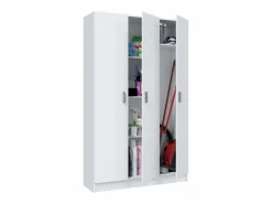 Armario escobero multiusos tres puertas cocina 109x180x37 cm
