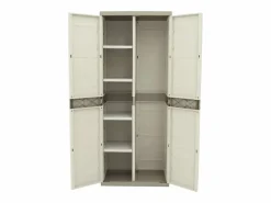 Online Armario escobero Titanium ext. 2 puertas , 4 estantes 70x176x41 cm Beige