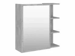 Online Armario espejo baño contrachapada hormigón 62,5x20,5x64 cm ES239742 Gris