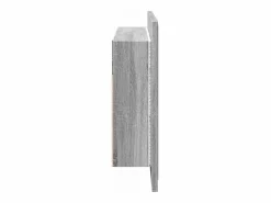 vidaxl Armario espejo de baño con luz LED acrílico 80x12x45 cm