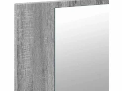 vidaxl Armario espejo de baño con luz LED acrílico 80x12x45 cm