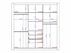 Vente-unique Armario espejo y puertas correderas ROXANE –