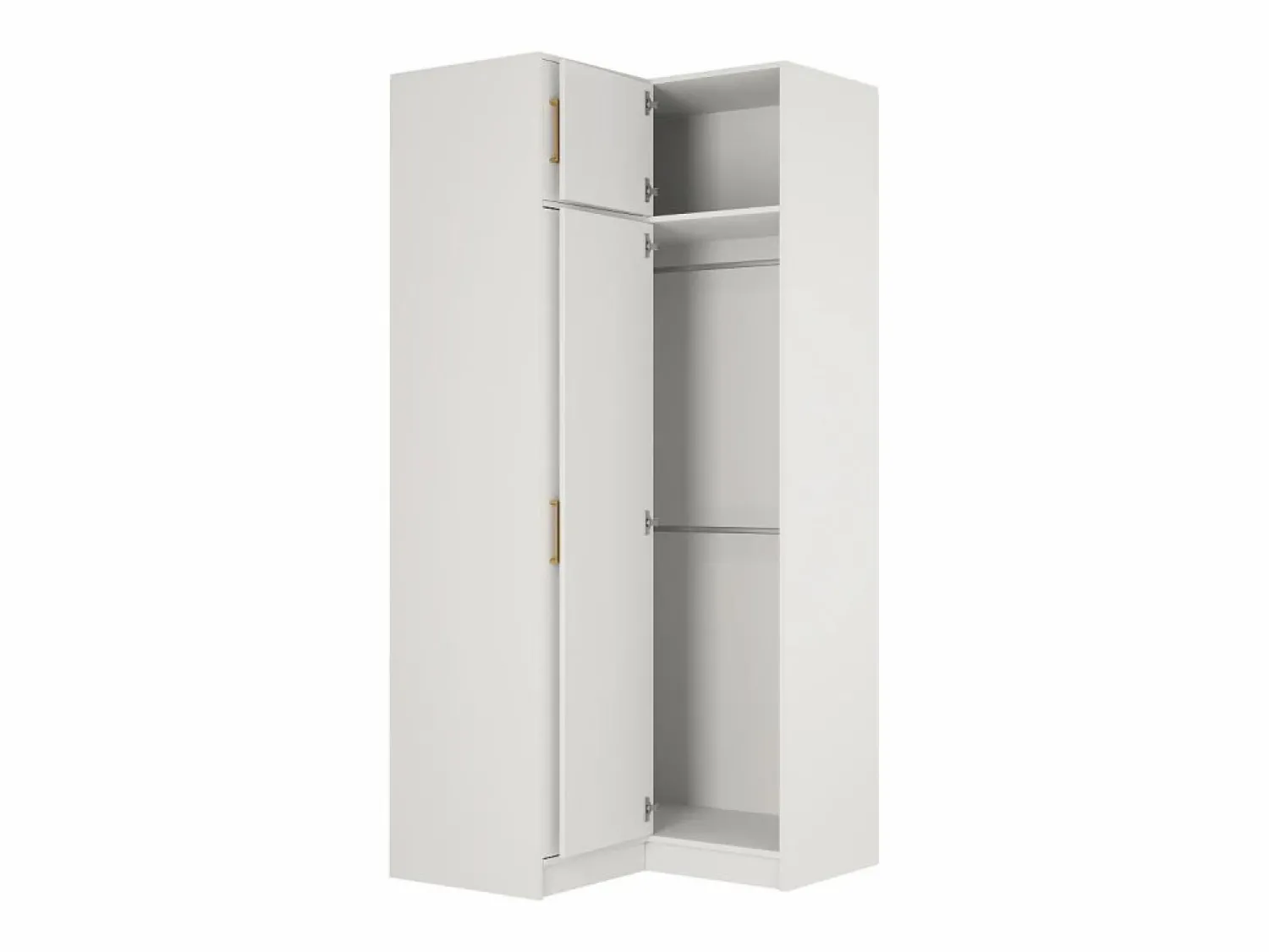 Clearance Armario esquinero de 2 puertas L115 cm en color + elevación - LIZANDRO Armario