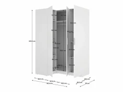 Hot Armario esquinero Emax 3 puertas 203,5x142,4x95 cm Armario