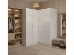 Armario esquinero Essen 4 puertas batientes 184x133x131 cm Armario