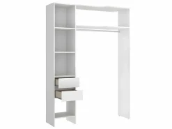 Vente-unique Armario esquinero extensible W164/214 cm y gris GONTRAN