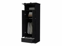 Hot Armario falkland en melamina con 2 puertas ,2 estantes , 1 barra para colgar ropa , 1 gabinete superior y 1 cajon , , 179 cm X 59.2 cm X 50 cm Armario