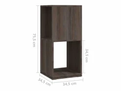 Clicnbuy Armario giratorio aglomerado y Sonoma 34,5x34,5x75,5 cm