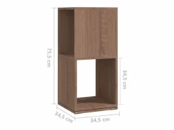 Clicnbuy Armario giratorio aglomerado roble Sonoma 34,5x34,5x75,5 cm