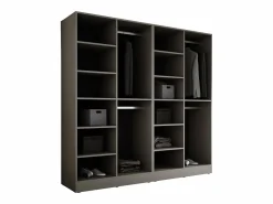 Armario: Gris Platino / Vidrio Antisol, 200 x 200 x 51 cm