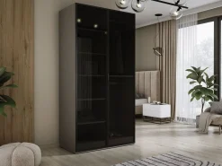 New Armario: Gris Platino / Vidrio Antisol, 100 x 200 x 51 cm Armario Abierto, Vestidor