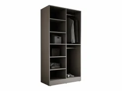 New Armario: Gris Platino / Vidrio Antisol, 100 x 200 x 51 cm Armario Abierto, Vestidor