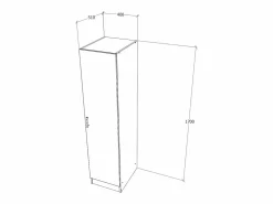 Armario haaus Pedro, 1 puerta, Roble Artisan/Antracita, 40 x 51 x 170 cm