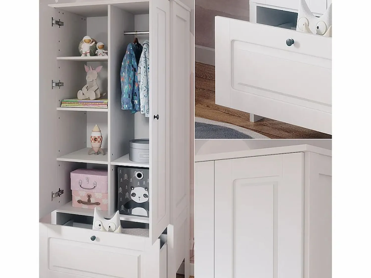 Outlet Armario infantil 83.3x53.4x187 ajaton Muebles Niño|Armario