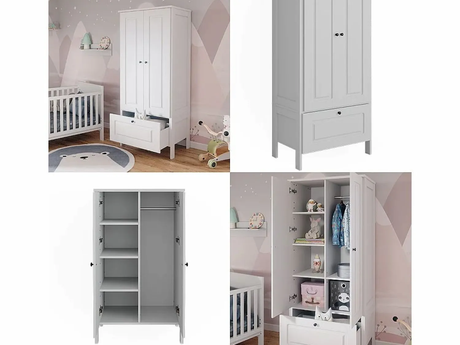 Outlet Armario infantil 83.3x53.4x187 ajaton Muebles Niño|Armario