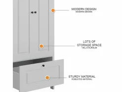 Outlet Armario infantil 83.3x53.4x187 ajaton Muebles Niño|Armario