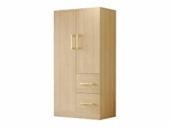 Best Hauss Spole Armario infantil con 2 cajones y 2 puertas - Madera - Color natural Color natural claro
